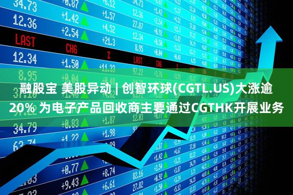 融股宝 美股异动 | 创智环球(CGTL.US)大涨逾20% 为电子产品回收商主要通过CGTHK开展业务